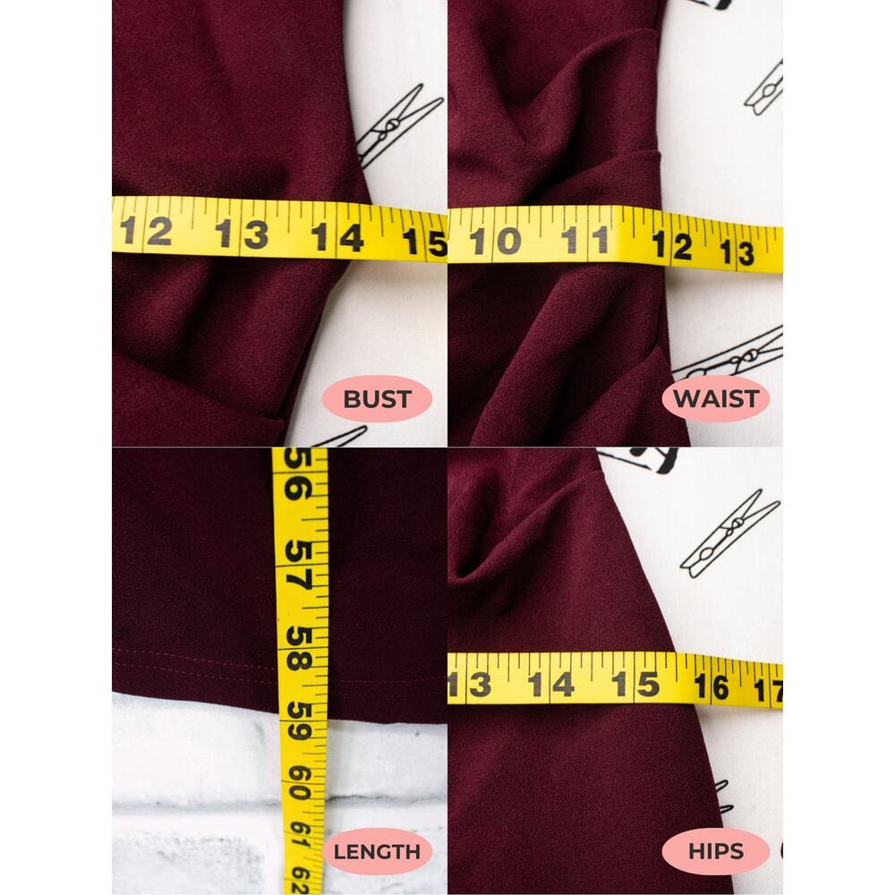 Showpo YH & Co Formal Maxi Dress Gown Size XS Wine Burgundy Red Genie Cocktail - Picture 8 of 8
